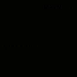 Color code: RGBA 5 3 0 0 | qconv.com