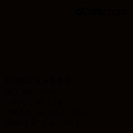 Color code: RGBA 6.5 3 0 0 | qconv.com