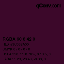 Farbcode: RGBA 60 8 42 0 | qconv.com