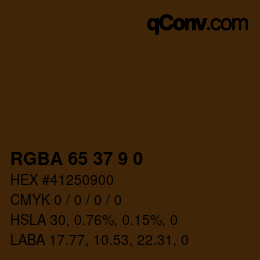 Código de color: RGBA 65 37 9 0 | qconv.com