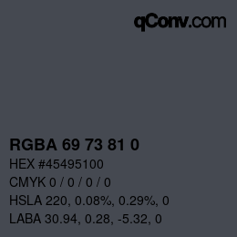 カラーコード: RGBA 69 73 81 0 | qconv.com