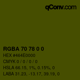 Farbcode: RGBA 70 78 0 0 | qconv.com