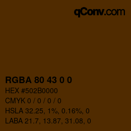 Farbcode: RGBA 80 43 0 0 | qconv.com