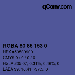Color code: RGBA 80 86 153 0 | qconv.com
