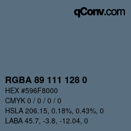 カラーコード: RGBA 89 111 128 0 | qconv.com