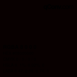 Color code: RGBA 8 0 0 0 | qconv.com