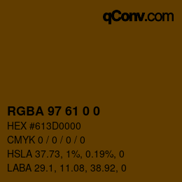 Farbcode: RGBA 97 61 0 0 | qconv.com