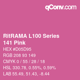 カラーコード: RitRAMA L100 Series - 141 Pink | qconv.com