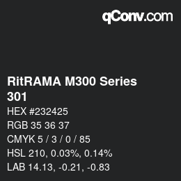 Farbcode: RitRAMA M300 Series - 301 | qconv.com