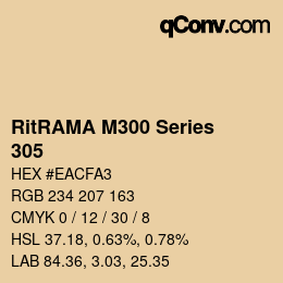 Farbcode: RitRAMA M300 Series - 305 | qconv.com