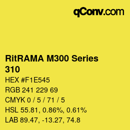 Farbcode: RitRAMA M300 Series - 310 | qconv.com