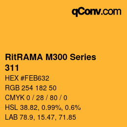 Farbcode: RitRAMA M300 Series - 311 | qconv.com