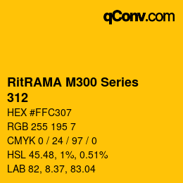 Farbcode: RitRAMA M300 Series - 312 | qconv.com