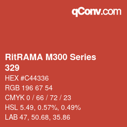 Farbcode: RitRAMA M300 Series - 329 | qconv.com