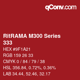 Farbcode: RitRAMA M300 Series - 333 | qconv.com