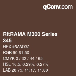 Farbcode: RitRAMA M300 Series - 345 | qconv.com