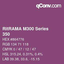 Farbcode: RitRAMA M300 Series - 350 | qconv.com