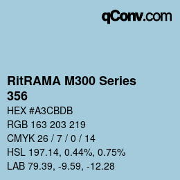 Farbcode: RitRAMA M300 Series - 356 | qconv.com