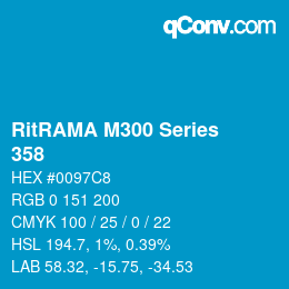 Farbcode: RitRAMA M300 Series - 358 | qconv.com