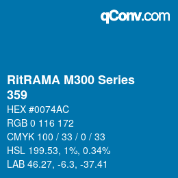 Farbcode: RitRAMA M300 Series - 359 | qconv.com