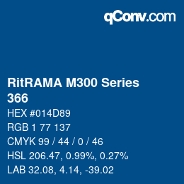 Farbcode: RitRAMA M300 Series - 366 | qconv.com