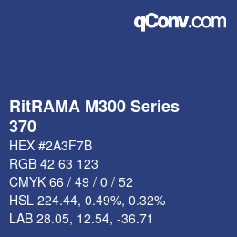 Farbcode: RitRAMA M300 Series - 370 | qconv.com