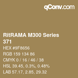 Farbcode: RitRAMA M300 Series - 371 | qconv.com