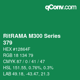 Farbcode: RitRAMA M300 Series - 379 | qconv.com