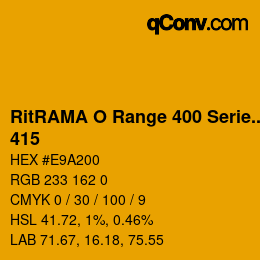 Farbcode: RitRAMA O Range 400 Series - 415 | qconv.com