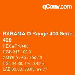 カラーコード: RitRAMA O Range 400 Series - 420 | qconv.com