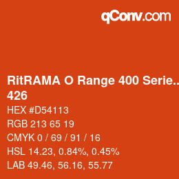 カラーコード: RitRAMA O Range 400 Series - 426 | qconv.com