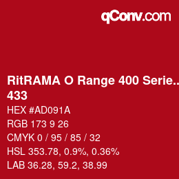 カラーコード: RitRAMA O Range 400 Series - 433 | qconv.com