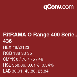 カラーコード: RitRAMA O Range 400 Series - 436 | qconv.com