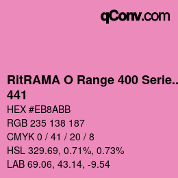 カラーコード: RitRAMA O Range 400 Series - 441 | qconv.com