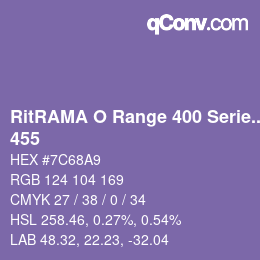 カラーコード: RitRAMA O Range 400 Series - 455 | qconv.com