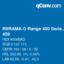 カラーコード: RitRAMA O Range 400 Series - 459 | qconv.com