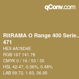 カラーコード: RitRAMA O Range 400 Series - 471 | qconv.com