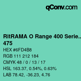 カラーコード: RitRAMA O Range 400 Series - 475 | qconv.com