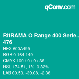 カラーコード: RitRAMA O Range 400 Series - 476 | qconv.com