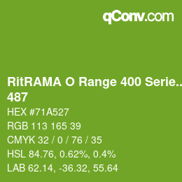 カラーコード: RitRAMA O Range 400 Series - 487 | qconv.com