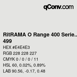 カラーコード: RitRAMA O Range 400 Series - 499 | qconv.com