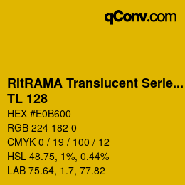 Código de color: RitRAMA Translucent Series - TL 128 | qconv.com