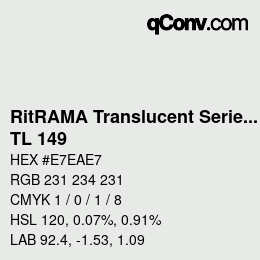 Farbcode: RitRAMA Translucent Series - TL 149 | qconv.com