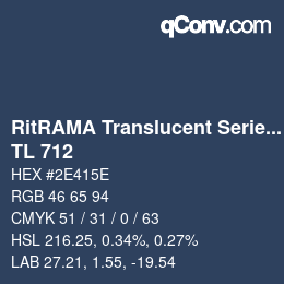 カラーコード: RitRAMA Translucent Series - TL 712 | qconv.com