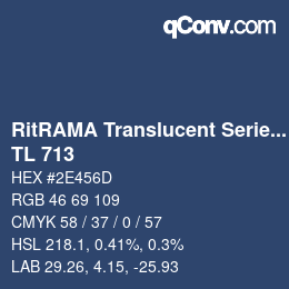 Código de color: RitRAMA Translucent Series - TL 713 | qconv.com