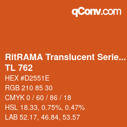 カラーコード: RitRAMA Translucent Series - TL 762 | qconv.com