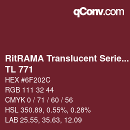 カラーコード: RitRAMA Translucent Series - TL 771 | qconv.com