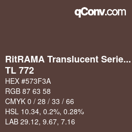 Código de color: RitRAMA Translucent Series - TL 772 | qconv.com