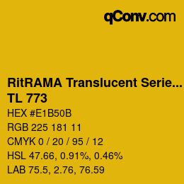 カラーコード: RitRAMA Translucent Series - TL 773 | qconv.com