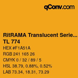 カラーコード: RitRAMA Translucent Series - TL 774 | qconv.com